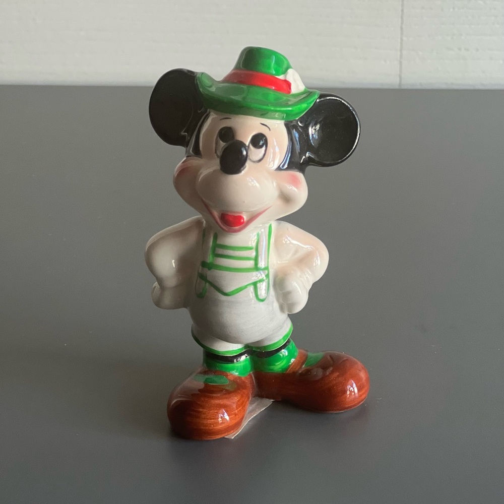 Disney Bavarian Mickey Mouse Ceramic Figurine Japan